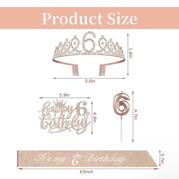 6th Birthday Decorations for Girl - Picture 4 of 4